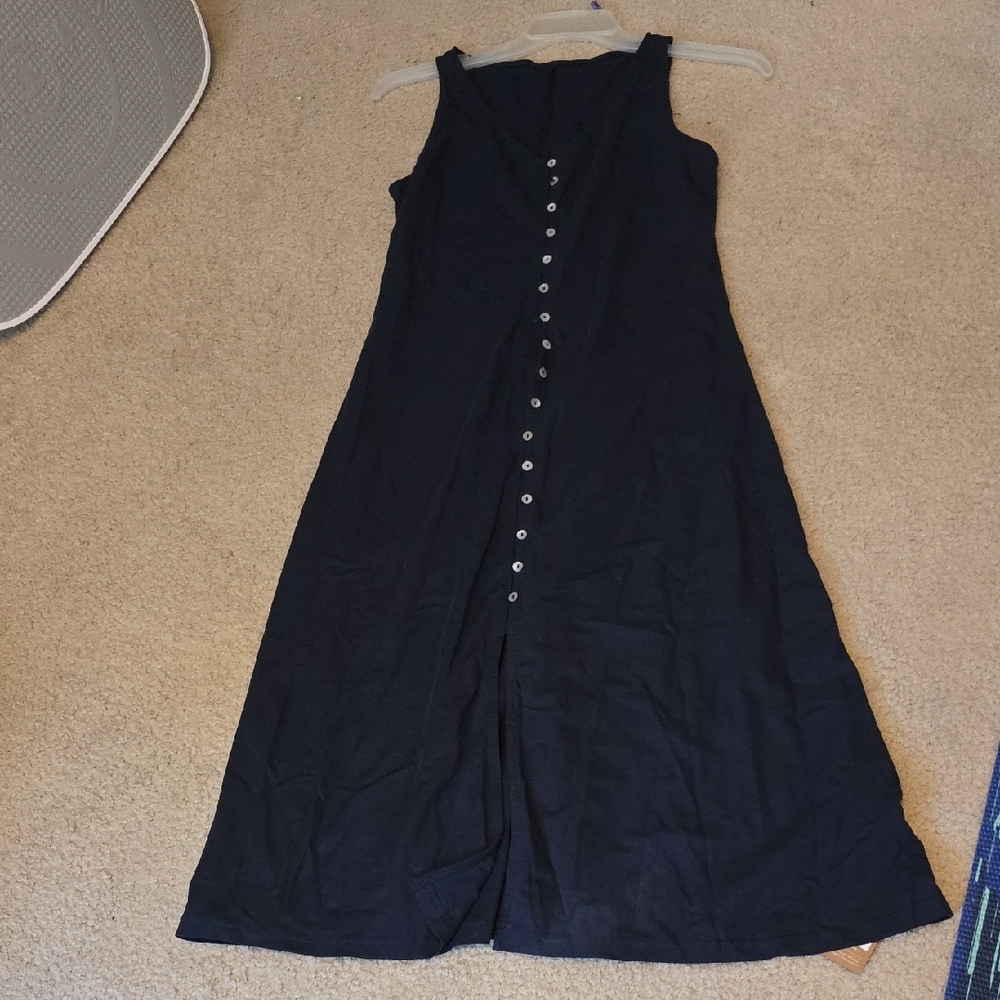 OGL Black Button-Down Midi Dress